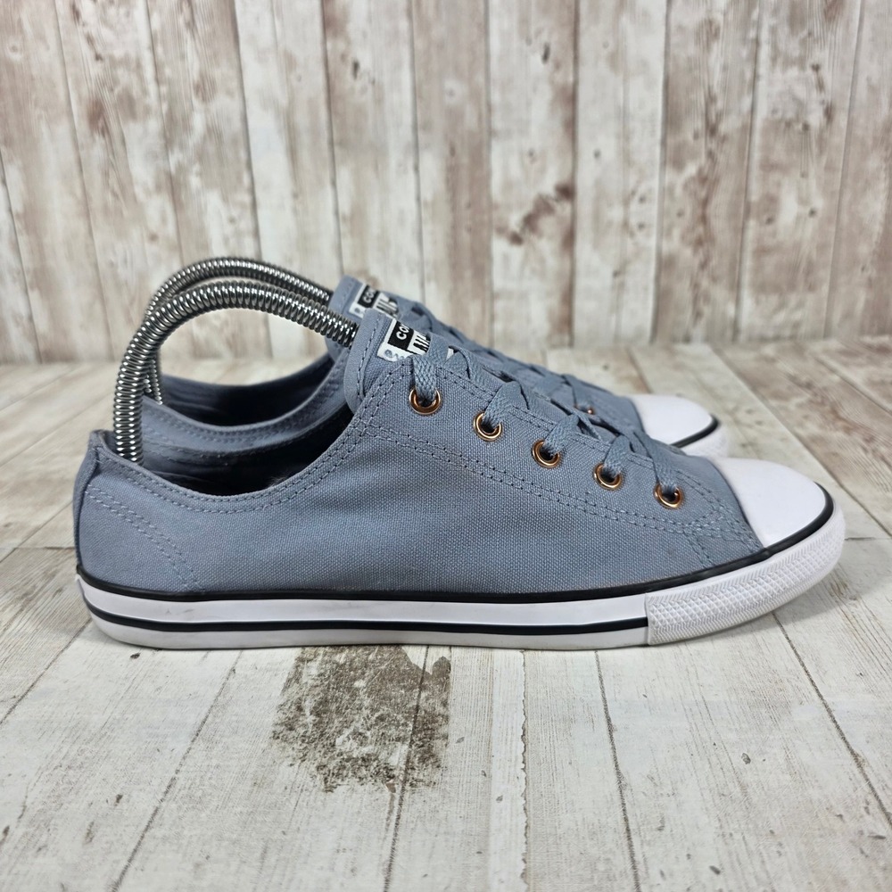 Converse Chuck Taylor All Star Dainty Blue Grey Rose Gold Sneakers Womens 8